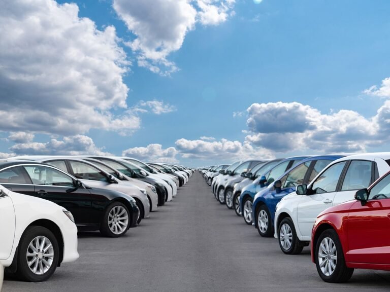 auto moderne in una flotta di noleggio