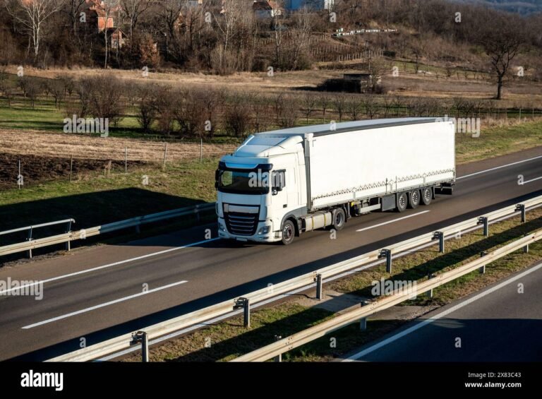 camion in movimento su strada panoramica 1