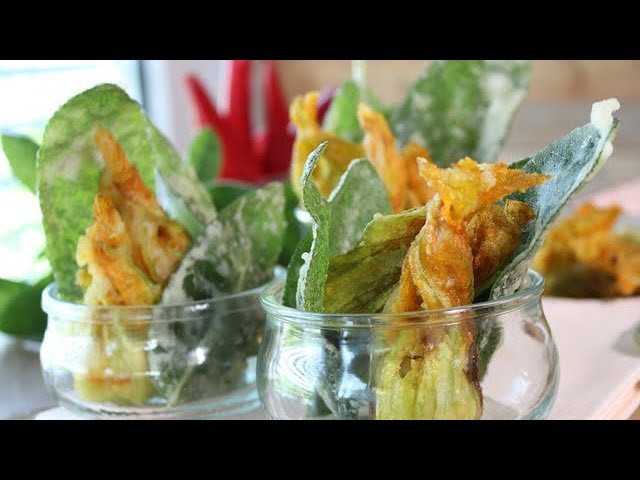 frittura croccante di verdure colorate