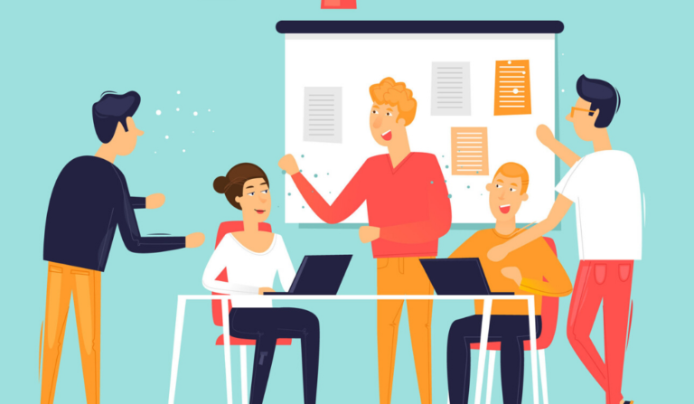 immagine di un team al lavoro innovativo