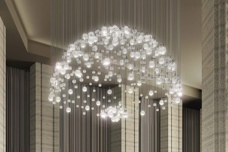 lampadari moderni in un ambiente elegante