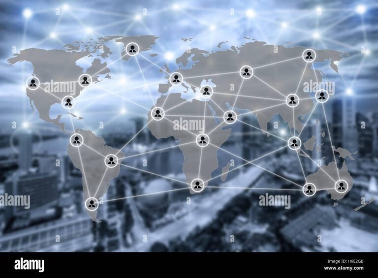 mappa con icone di punti di rete