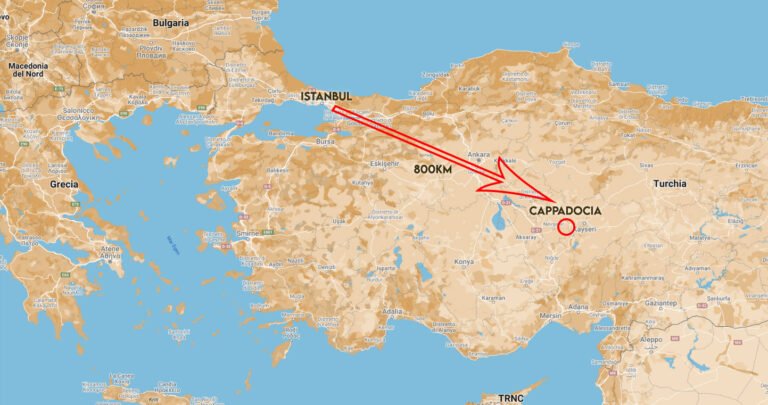 Qual è la distanza tra Cappadocia e Istanbul in chilometri 25 mappa della cappadocia e istanbul