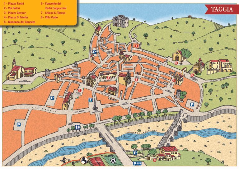 mappa dellarea di arma di taggia