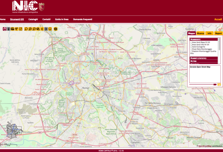 mappa dettagliata di roma con aziende