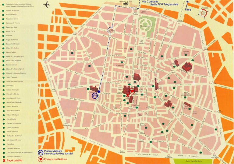 mappa di bologna con punti di interesse