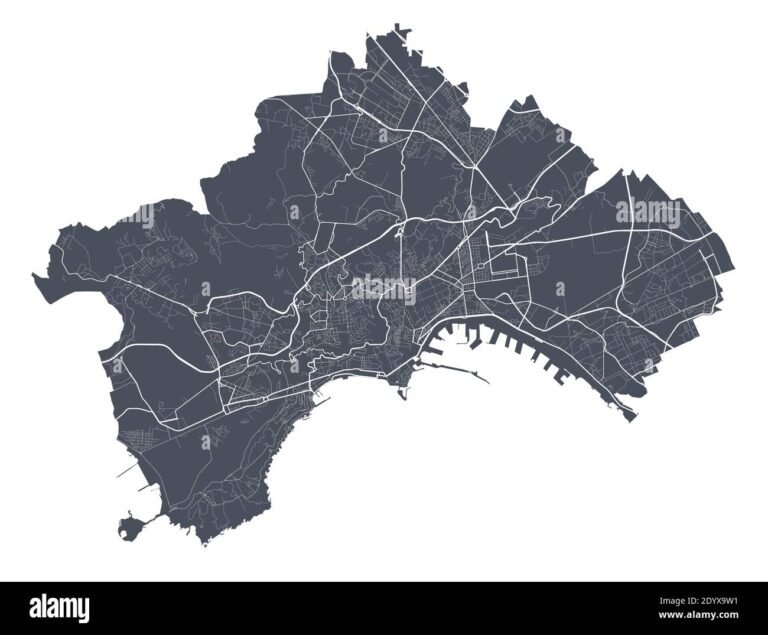 mappa stilizzata della citta di napoli