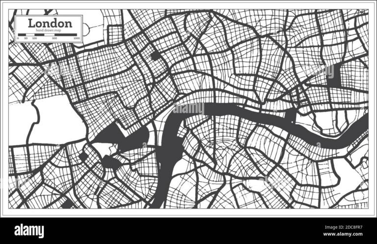 Dove posso scaricare una cartina di Londra in formato PDF 45 mappa stilizzata di londra in bianco e nero
