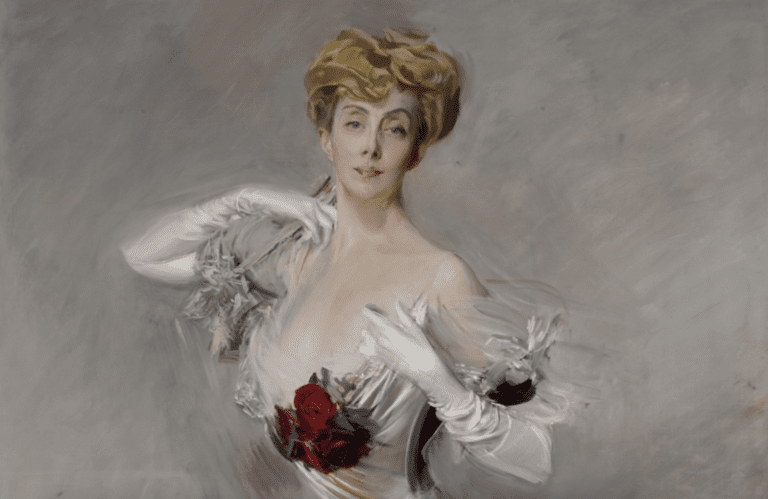ritratto di una donna elegante del passato