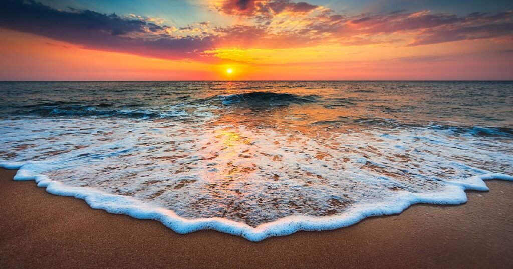 spiaggia di scanzano jonico al tramonto
