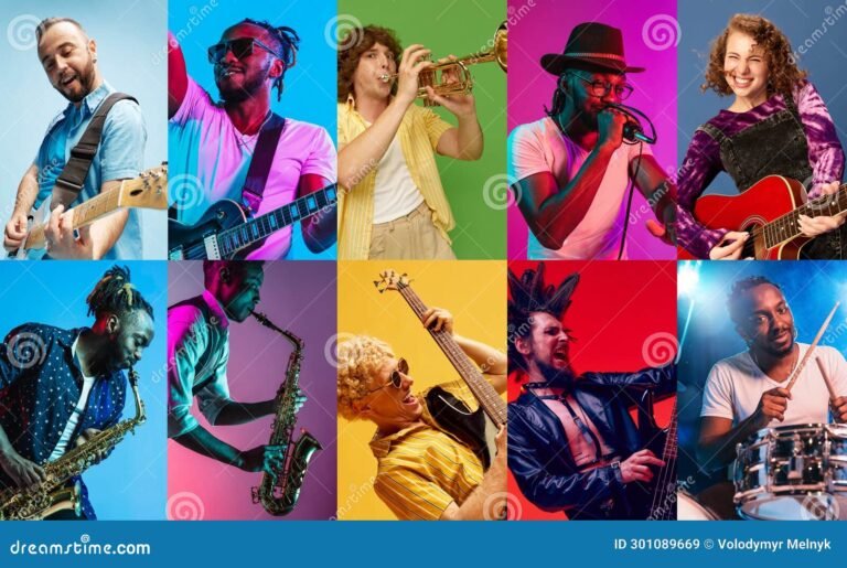 strumenti musicali e persone che suonano