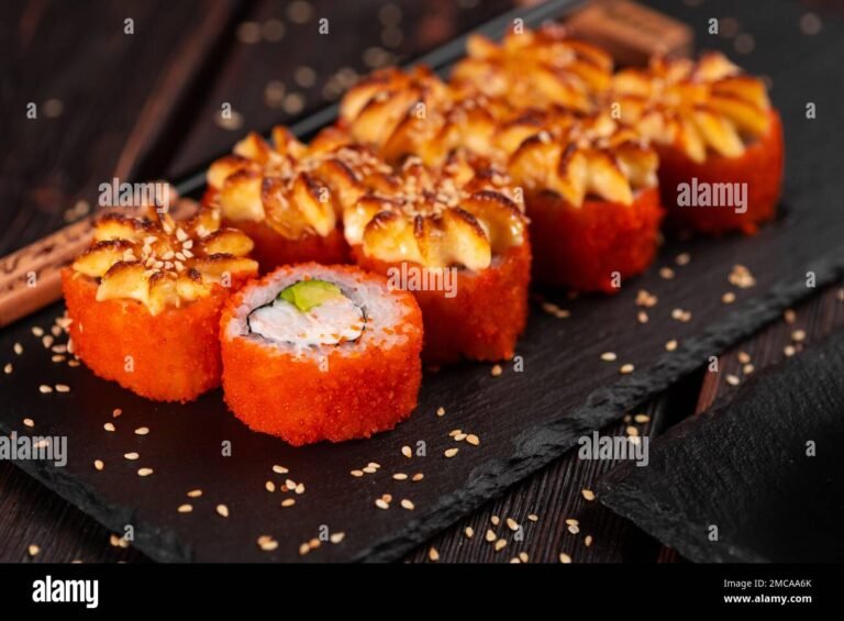 sushi californiano con avocado e granchio