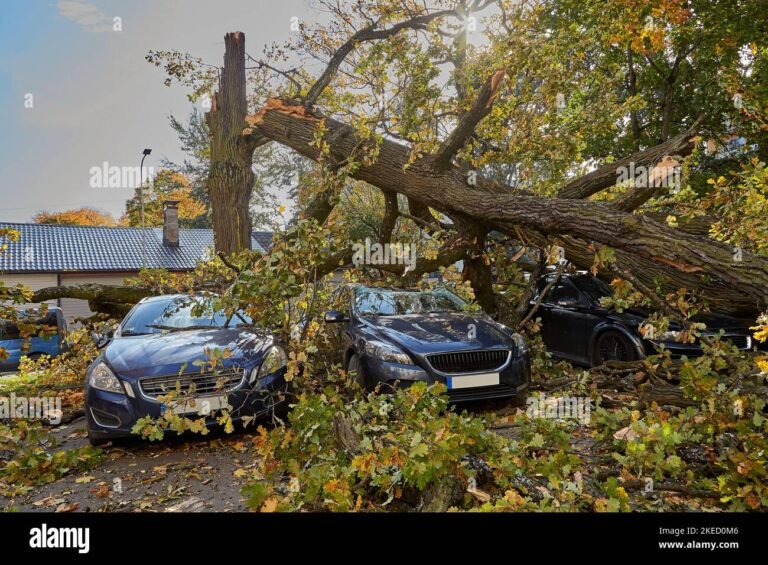 un caddy parcheggiato in un paesaggio urbano