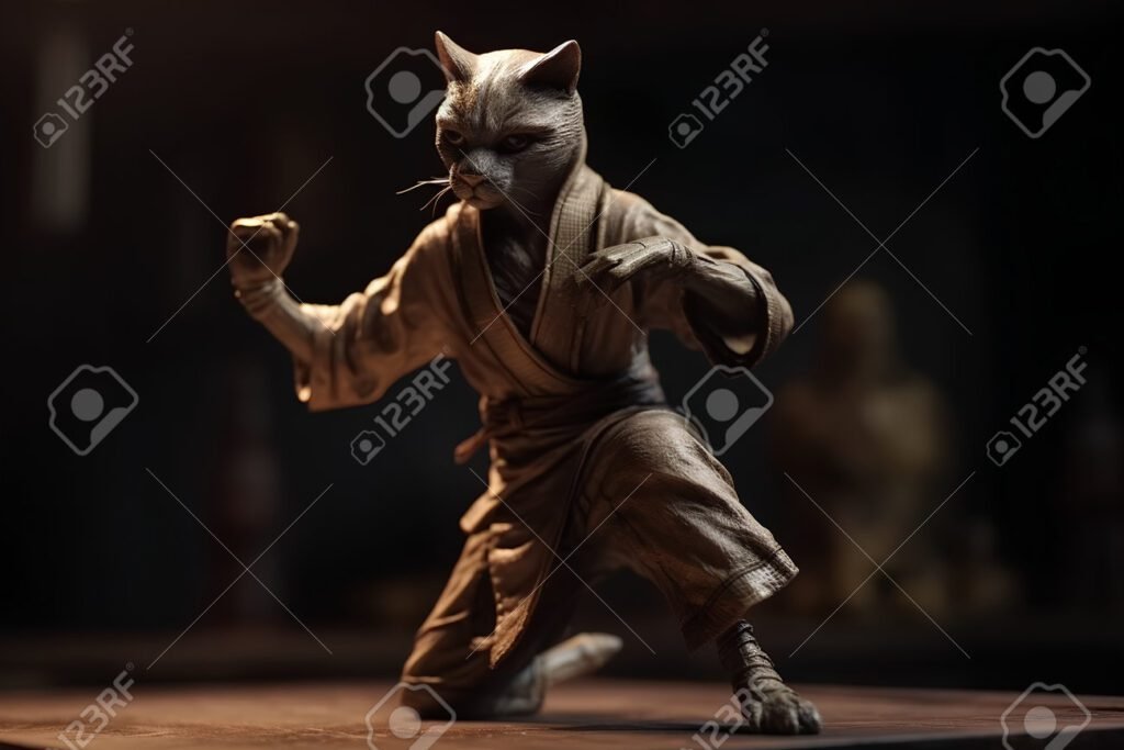un maestro di kung fu in azione