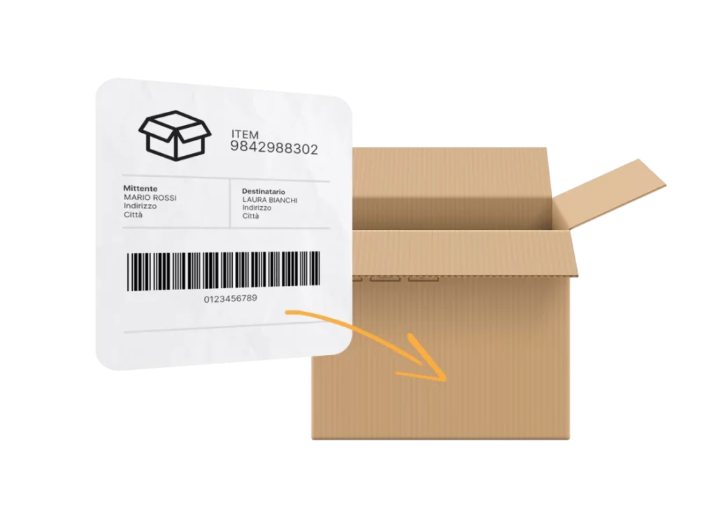 un pacco in fase di spedizione