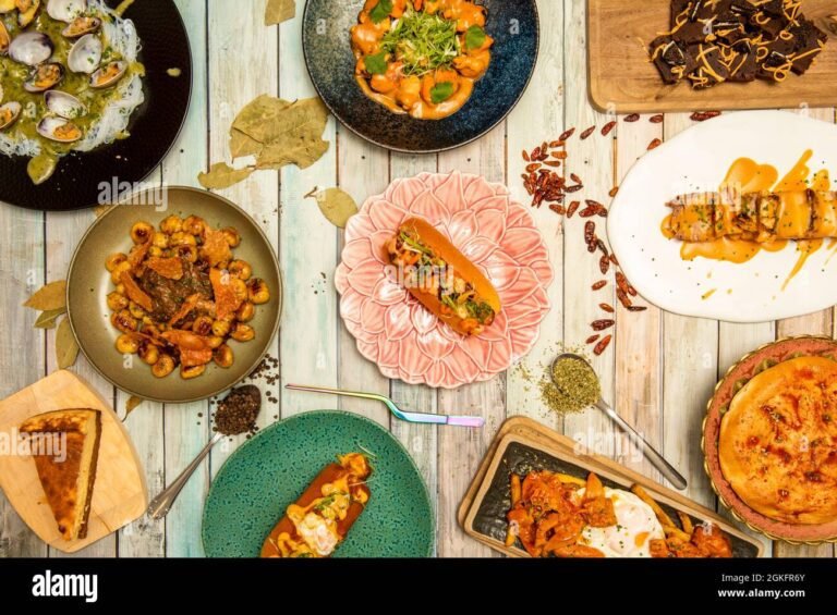 un piatto fusion colorato e creativo