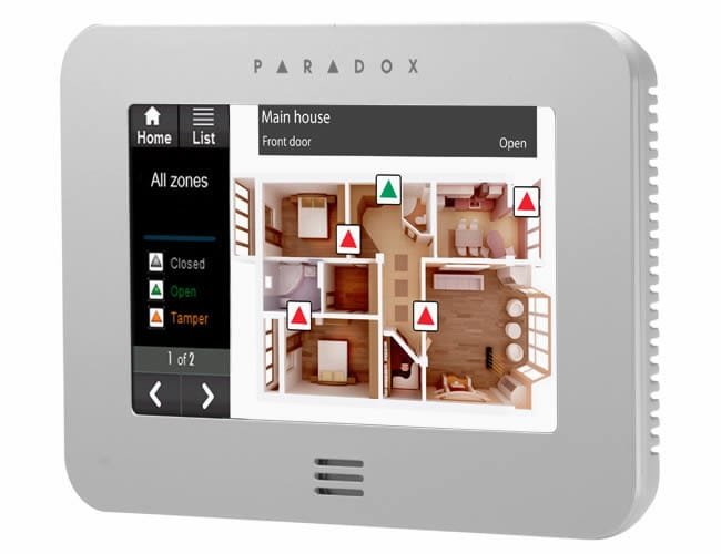 un sistema di allarme paradox installato