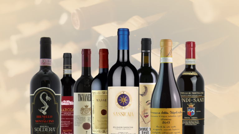 una bottiglia di vino pregiato in esposizione