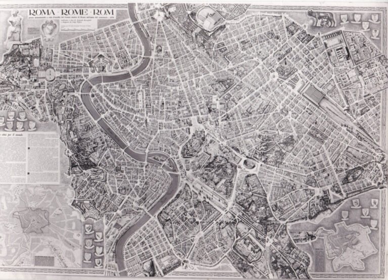 una mappa stilizzata di roma