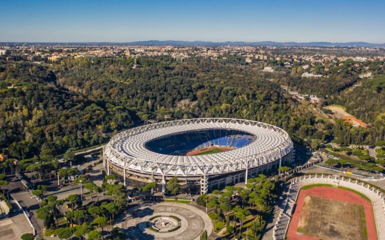una vista panoramica dello stadio gran roma