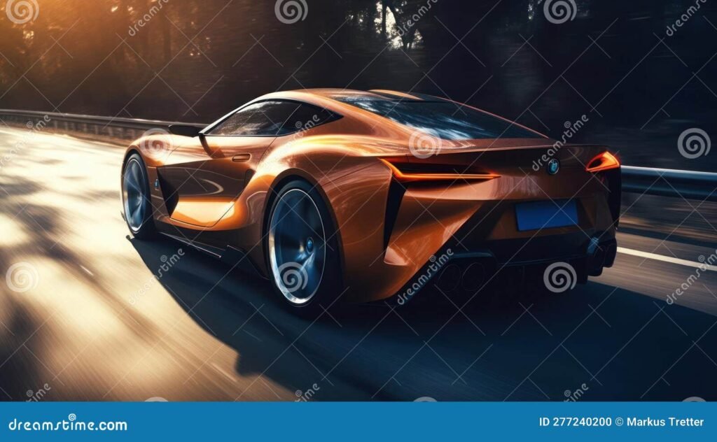 unauto elegante in un paesaggio urbano