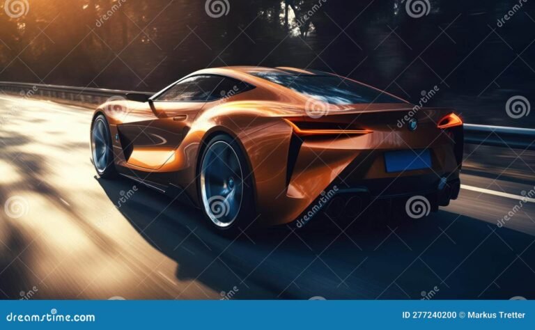 unauto elegante in un paesaggio urbano