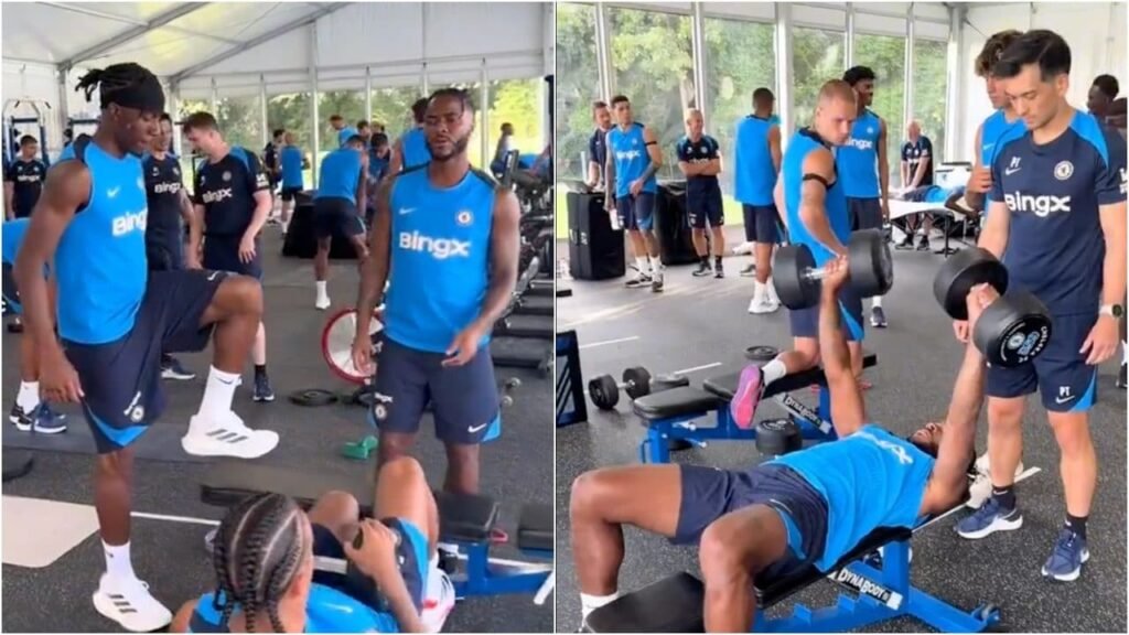 unillustrazione di una palestra affollata