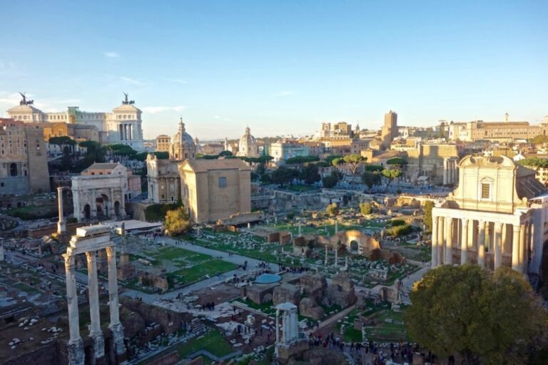 vista panoramica dei giardini dei fori