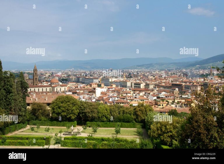 vista panoramica dei giardini di boboli