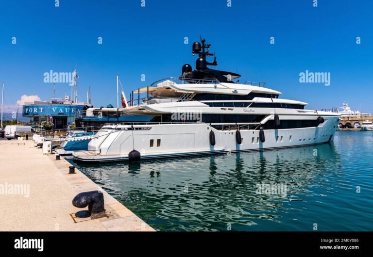 vista panoramica del marina con yacht