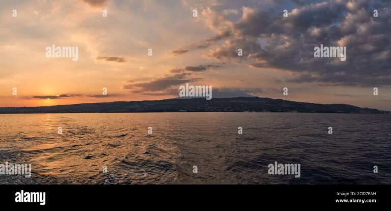 vista panoramica di catania al tramonto